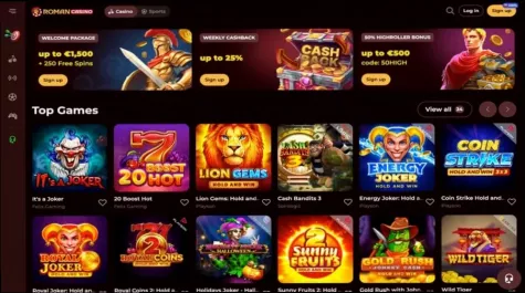 Roman Casino bonus Jusqu'à 1500 € + 250 Tours Gratuits